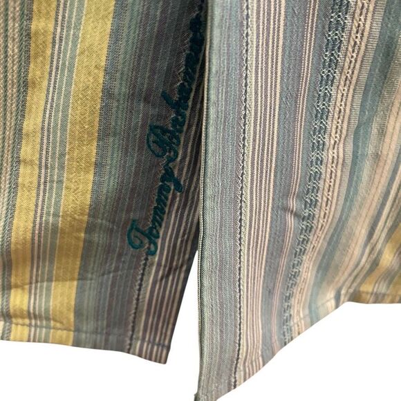 Tommy Bahama 100% Silk Blue Stripe Button Down Up Shirt Men’s Size Large - Picture 4 of 4